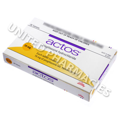 Actos (Pioglitazone Hydrochloride) - 15mg (28 Tablets) Image1