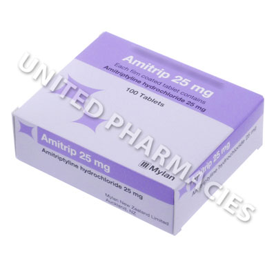 Amitrip (Amitriptyline Hydrochloride) - 25mg (100 Tablets) Image1