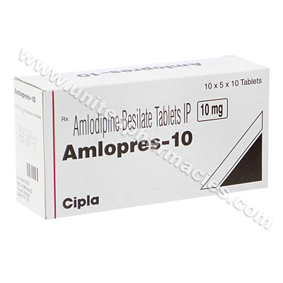 Amlopres (Amlodipine Besilate) - 10mg (10 Tablets) Image1