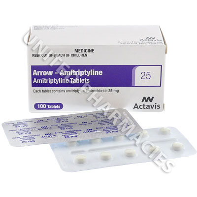 Arrow-Amitriptyline (Amitriptyline Hydrochloride) - 10mg (100 Tablets) Image1