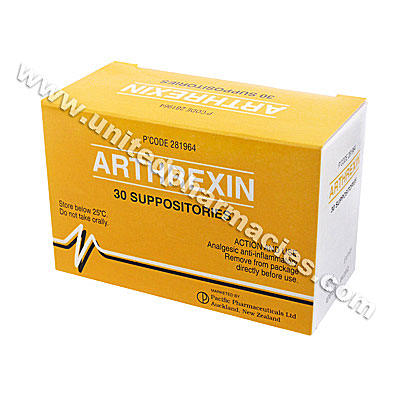 Arthrexin (Indomethacin) - 100mg (30 Suppositories) Image1