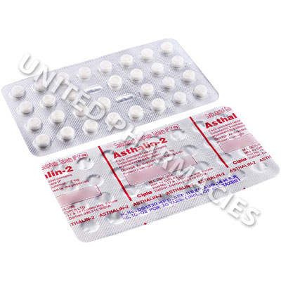 Asthalin 2 (Salbutamol) - 2mg (30 Tablets) Image1
