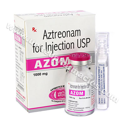Azom (Aztreonam) - 1gm (10 Vials) Image1