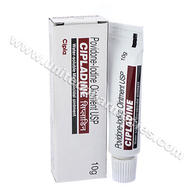 Cipladine Ointment (Povidone Iodine) - 5% (10g Tube) Image1