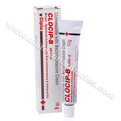 Clocip B Cream (Beclomethasone Dipropionate/Clotrimazole) - 0.025%/ 1% (10g) Image1