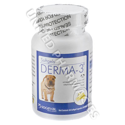 Derma-3 Softgels (Fish Oil/Beef Gelatin/Water/Glycerin/Vitamins)