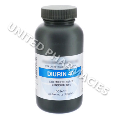 Diurin (Furosemide) - 40mg (1000 Tablets) Image1