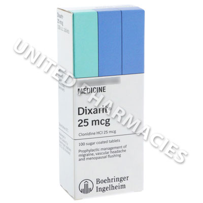 Dixarit (Clonidine Hydrochloride) - 0.025mg (100 Tablets) Image1