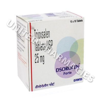 Dsorolen 25 (Trioxsalen) - 25mg (10 Tablets) Image1