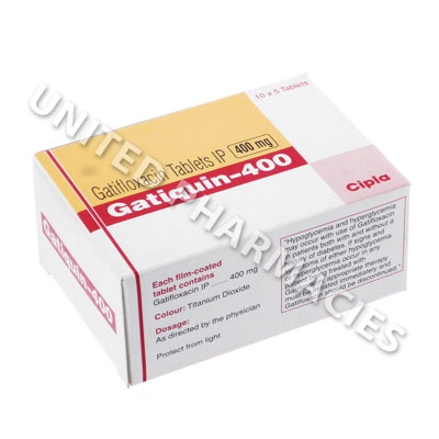 Gatiquin 400 (Gatifloxacin) - 400mg (5 Tablets) Image1