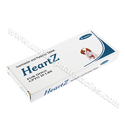 Heartz (Ivermectin/Pyrantel Pamoate) - 68mcg/57mg (6 Tablets) Image1