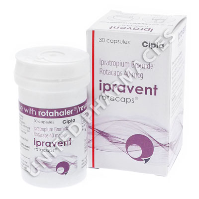 Ipravent Inhaler (Ipratropium Bromide) - 20mcg (200 Doses) Image1