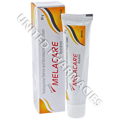 Melacare Cream (Hydroquinone/Tretinoin/Mometasone Furoate) - 2%/0.025%/0.1% (20g) Image1