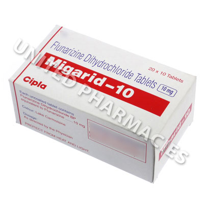 Migarid 10 (Flunarizine) - 10mg (10 Tablets) Image1