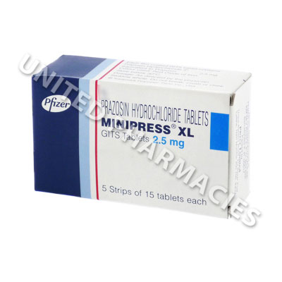 Minipress XL (Prazosin) - 2.5mg (15 Tablets) Image1
