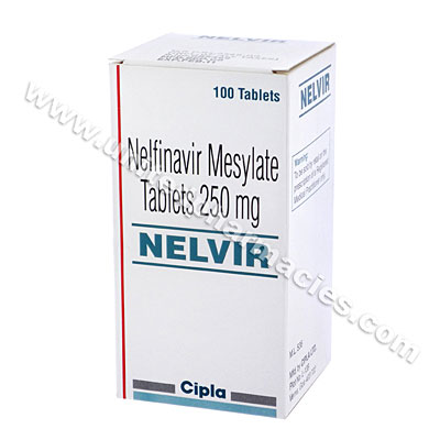 Nelvir (Nelfinavir Mesilate) - 250mg (100 Tablets) Image1