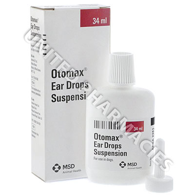 Otomax Ear Drops (Gentamicin/Betamethasone/Clotrimazole) - 2640IU/0.88mg/8.8mg (34mL) Image1