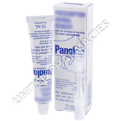 Panolog Ointment (Nystatin/Neomycin Sulfate/Thiostrepton/Triamcinolone Acetonide) - 15mL Image1