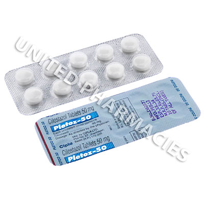 Pletoz (Cilostazol) - 50mg (10 Tablets) Image1