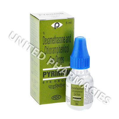 Pyrimon Eye Drops (Dexamethasone/Chloramphenicol) - 0.1%/1% (5mL) Image1