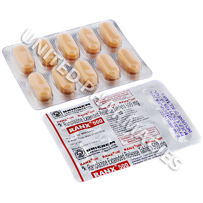 Ranx (Ranolazine) - 500mg (10 Tablets) Image1