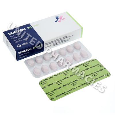 Remeron (Mirtazapine) - 30mg (28 Tablets) Image1