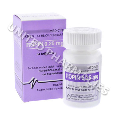 Ropin (Ropinirole) - 0.25mg (84 Tablets) Image1