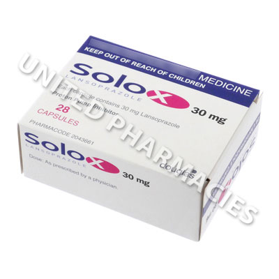 Solox (Lansoprazole) - 30mg (28 Capsules) Image1