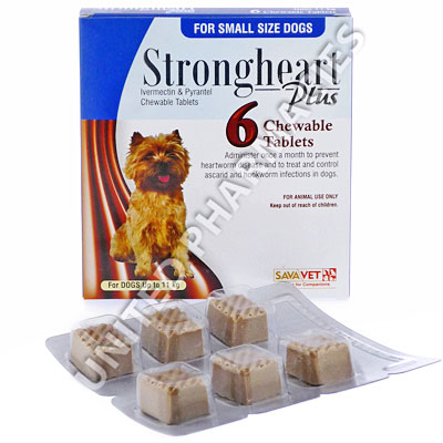 Strongheart Plus (Ivermectin/Pyrantel Pamoate) - 68mcg/57mg (6 Chewable Tablets) Image1