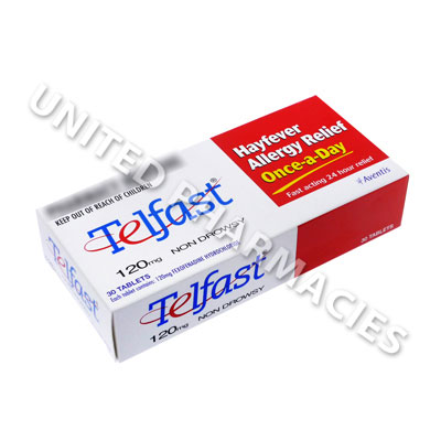 Telfast (Fexofenadine Hydrocholoride) - 120mg (30 Tablets) Image1