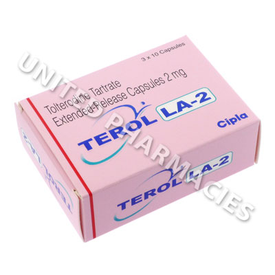 Terol LA-2 (Tolterodine) - 2mg (10 Tablets) Image1