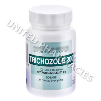 Trichozole (Metronidazole) - 200mg (100 Tablets) Image1