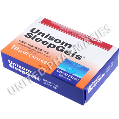 Unisom Sleep (Diphenhydramine Hydrochloride) - 50mg (10 Gel Capsules) Image1