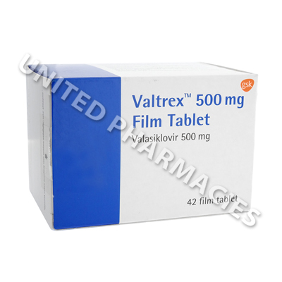 Valtrex (Valacyclovir) - 500mg (42 Tablets) Image1