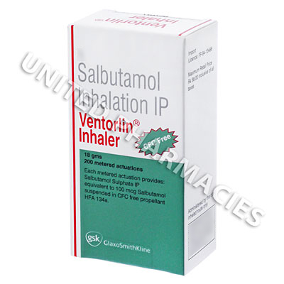 Ventorlin Inhaler (Salbutamol) - 100mcg (200 Doses) Image1