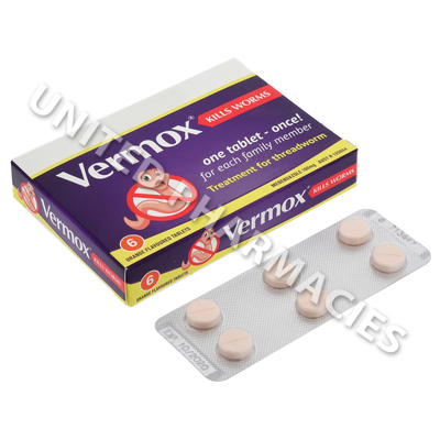 Vermox (Mebendazole) - 100mg (6 Tablets) Image1