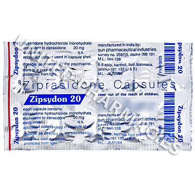 Zipsydon (Ziprasidone) - 20mg (10 Capsules) Image1