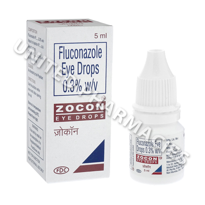 Zocon Eye Drops (Fluconazole) -  0.3% (5mL) Image1