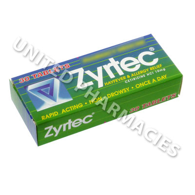 Zyrtec (Cetirizine) - 10mg (30 Tablets) Image1