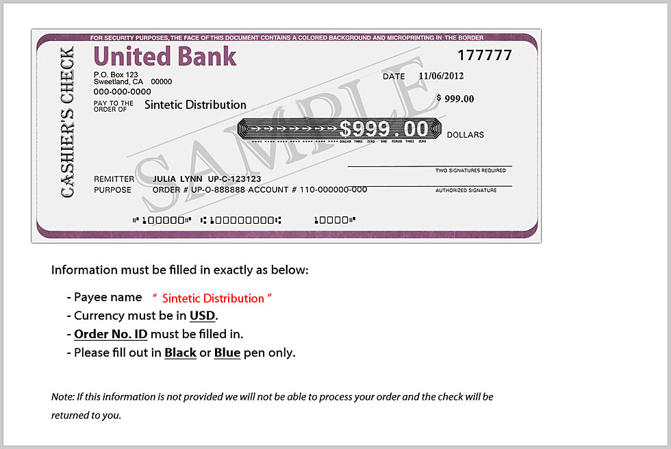 International Money Order Example Image